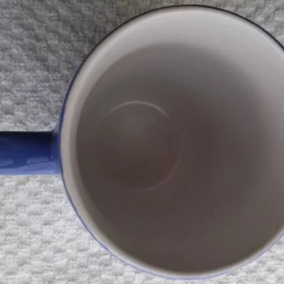 Glossy Ceramic Coffee Mug, Polka Dot, Blue & White - Picture 11 of 14